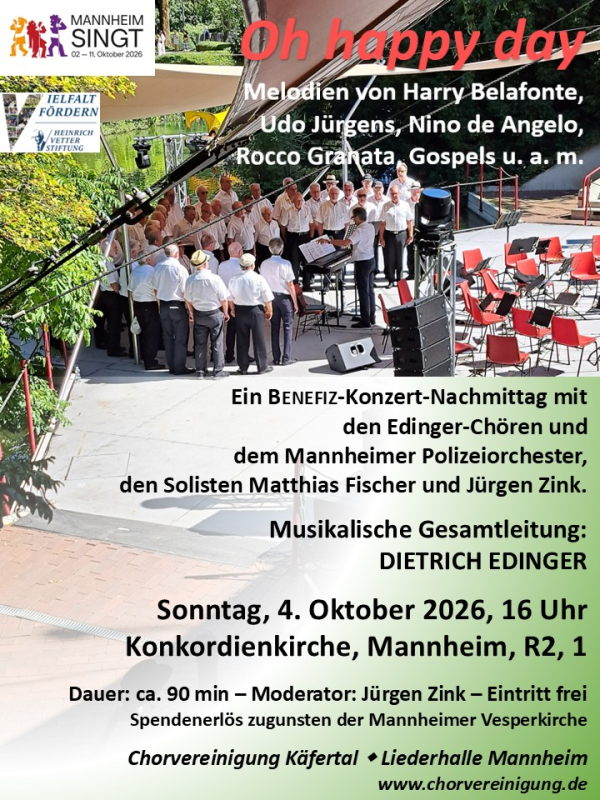 Plakat Mannheim singt - Benefiz-Konzert