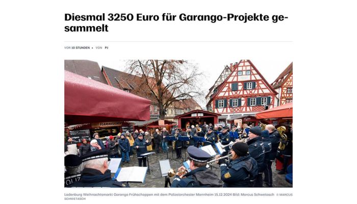 Ladenburg Weihnachtsmarkt Garango Frühschoppen mit dem Polizeiorchester Mannheim 15.12.2024 Bild: Marcus Schwetasch