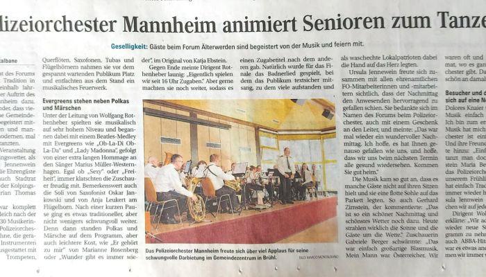 Pressebericht Schwetzinger Zeitung vom 17.04.2026