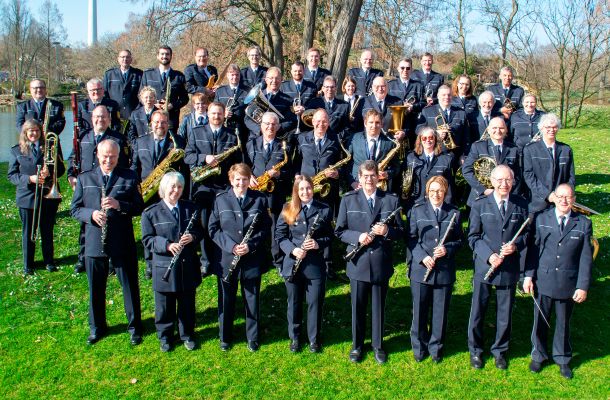 Gruppenbild des Polizeiorchester Mannheim