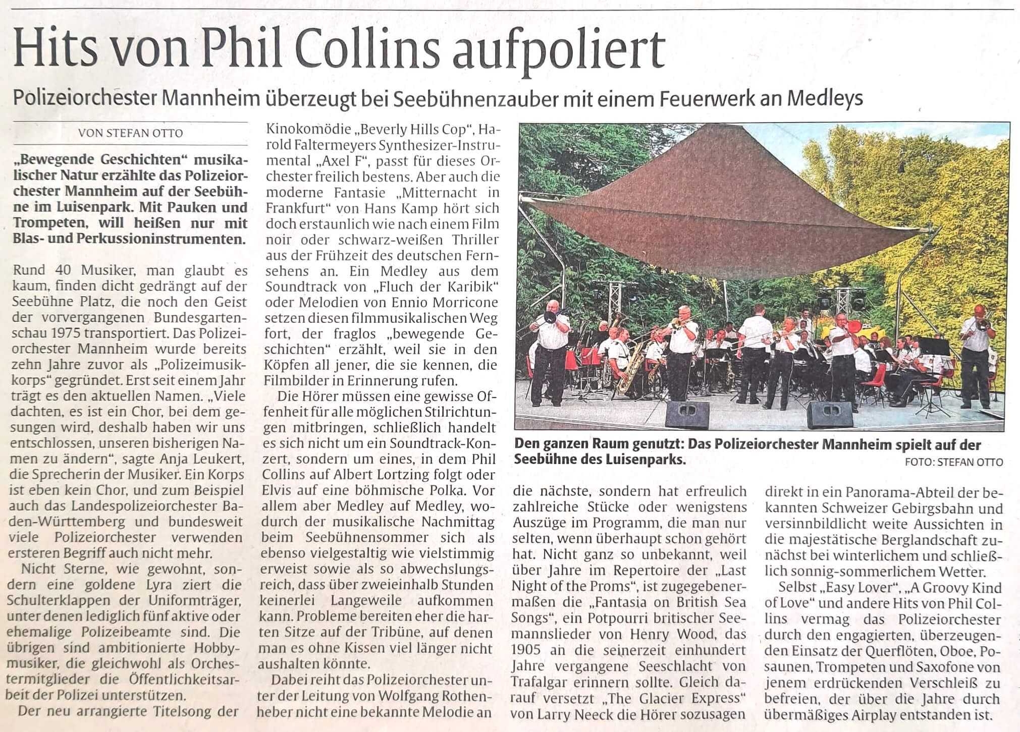 Pressebericht Rheinpfalz vom 29.7.25