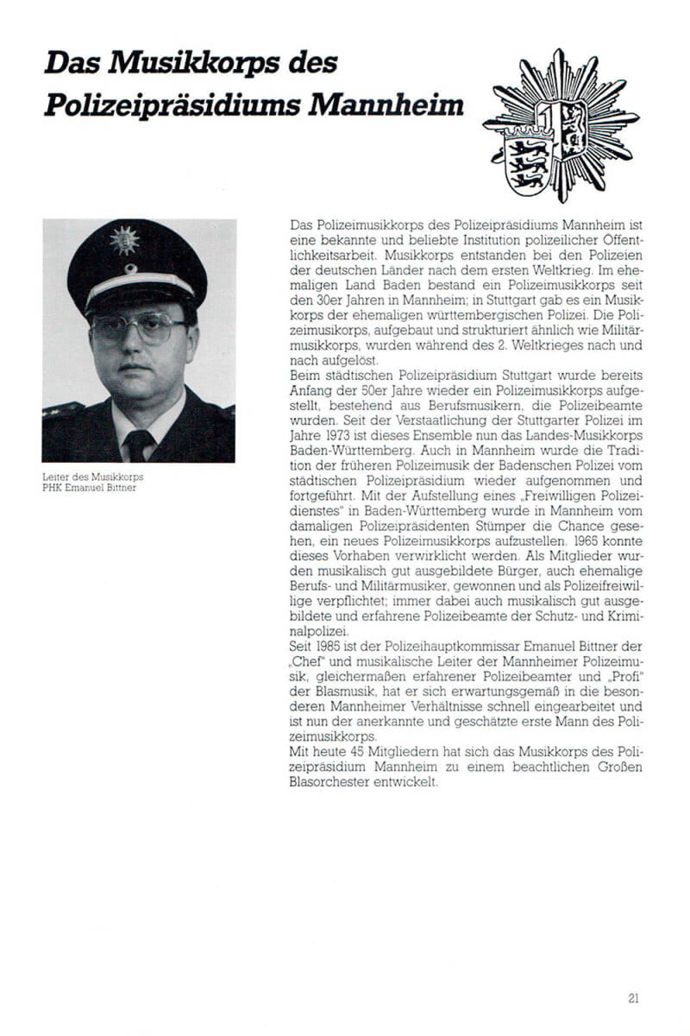 1987 Grusswort Programm Konzertreise nach Berlin