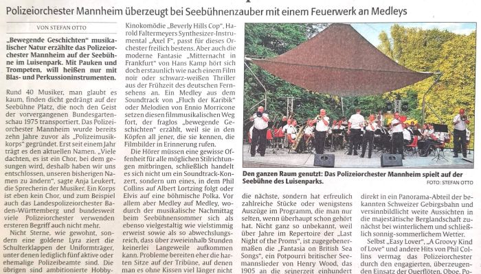 Pressebericht Rheinpfalz vom 29.7.25